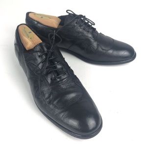 Ink Shoes Black Leather Oxfords 38